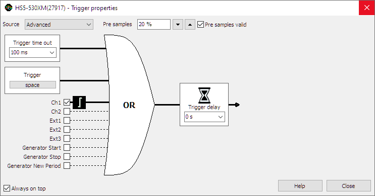 Trigger Source selection