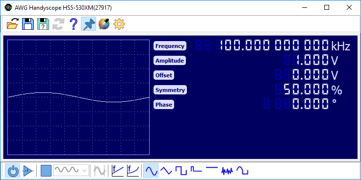 Arbitrary Waveform Generator controls