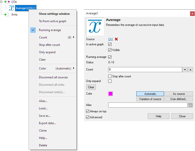 Average control