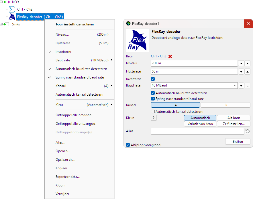 FlexRay decoder control