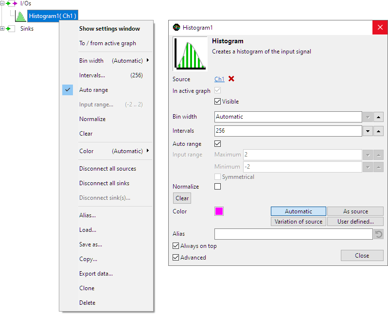 Histogram control