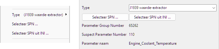 J1939 Value extractor control
