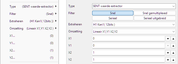 SENT Value extractor control