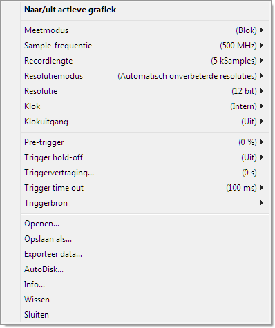 Oscilloscoop-popupmenu